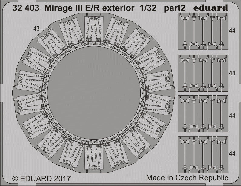 Eduard 32403 Mirage III E/ R exterior ITALERI 1/32 – immagine 2