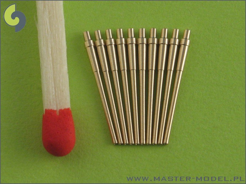 Master SM-700-008 IJN 20cm/50 (8&amp;quot;) 3rd Year Type No. 2 barrels - without blastbags (10pcs) - most IJN cruisers – immagine 4