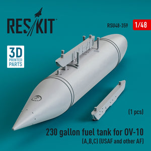 Réservoir de carburant central RESKIT RSU48-0359 de 230 gallons pour OV-10 (A, B, C) (USAF et autres forces aériennes) (1 pièce) (Impression 3D) 1/48