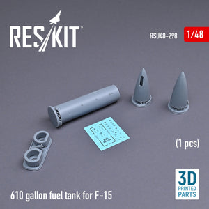 RESKIT RSU48-0298 610 GALLON FUEL TANK FOR F-15 (1 PCS) (3D PRINTED) 1/48 – Bild 2