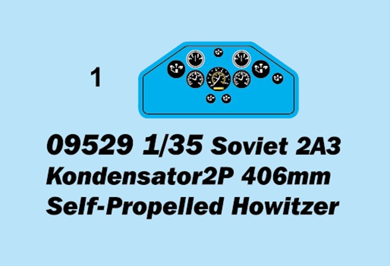 Trumpeter 09529 Obusier automoteur soviétique 2A3 Capacitor 2P 406 mm 1/35  – image 3