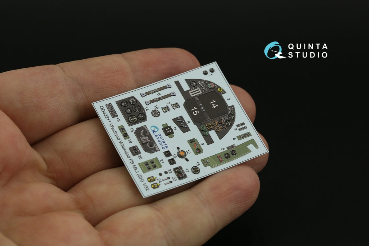 Quinta Studio QD32211 Westland Whirlwind FB Mk.I 3D-Printed &amp;amp; coloured Interior on decal paper (Special Hobby) 1/32 – imagen 4