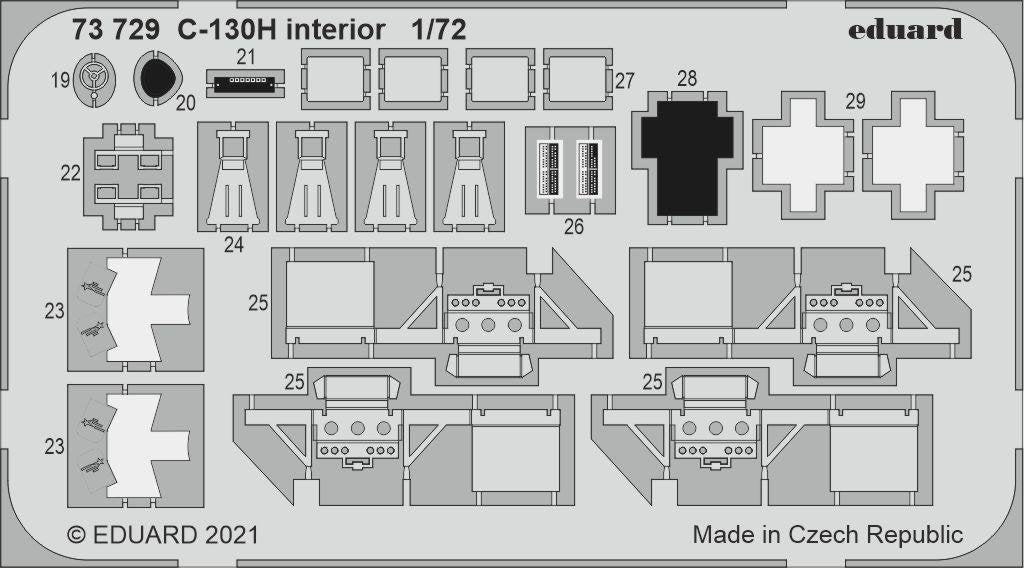Eduard 73729 C-130H interior for Zvezda 1/72 – immagine 2