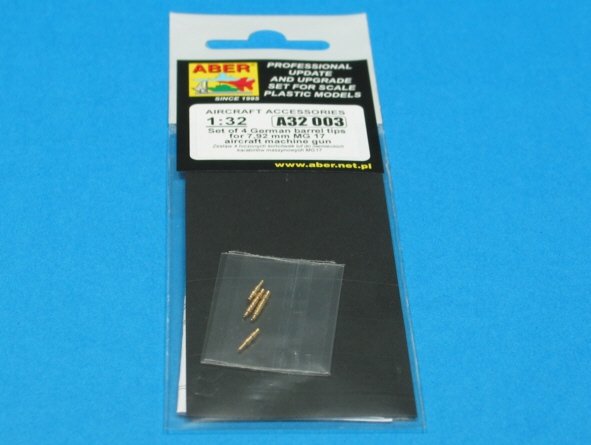 Aber A32003 Jeu de 4 embouts de canon pour mitrailleuses d&amp;#39;avion allemandes MG 17 de 7,92 mm (1/32) – image 3