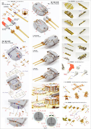 Pontos 35029F1 IJN NAGATO 1941 Detail Up Set 1/350 – imagen 20