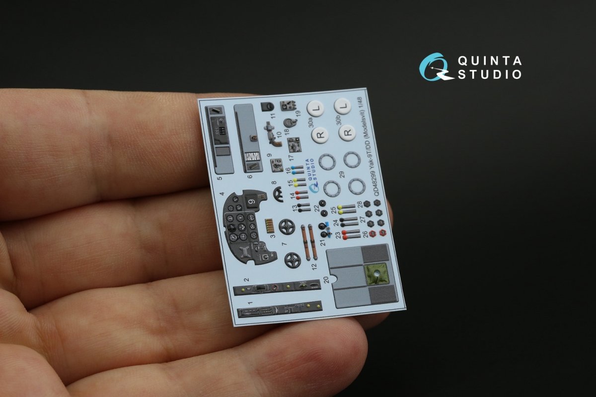 Quinta Studio QD48299 Yak-9T/DD 3D-Printed &amp;amp; coloured Interior on decal paper (Modelsvit) 1/48 – Bild 5