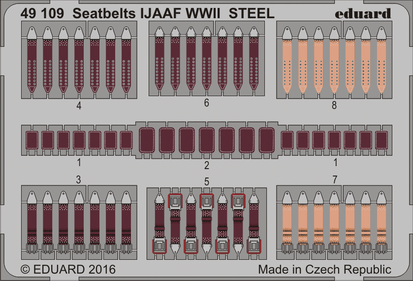 Eduard BIG49343 Seatbelts WWII Axis AF STEEL 1/48 – image 5
