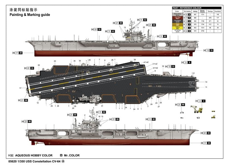 Trumpeter 05620 USS Constellation CV-64 1/350 – image 2