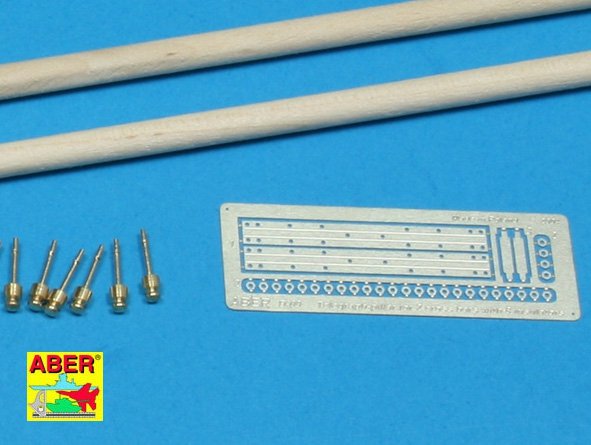 Aber 35D09 Telegraph - pillar set for 1 cross bars with 8 insulators each 1/35 – imagen 2