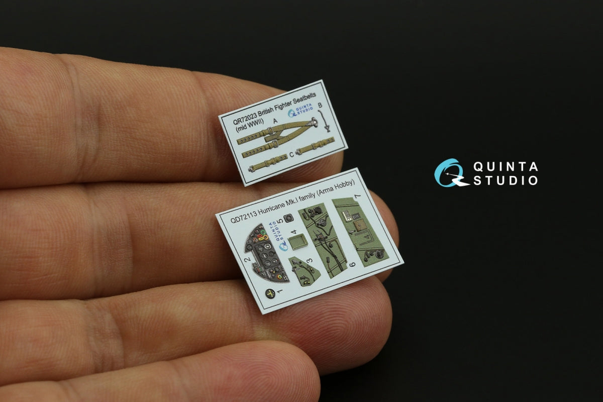 Quinta Studio QD72113 Hurricane Mk.I family 3D-Printed coloured Interior on decal paper (Arma Hobby) 1/72 – imagen 6