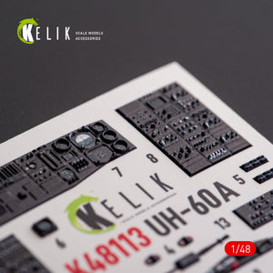 KELIK K48113 UH-60A Black Hawk - Type 1 interior 3D decals for ICM kit 1/48 – imagen 7