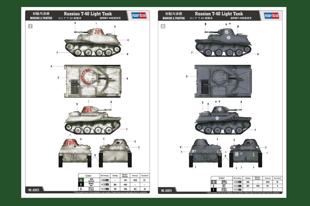 Hobby Boss 83825 Russian T-40 Light Tank 1/35 – imagen 2