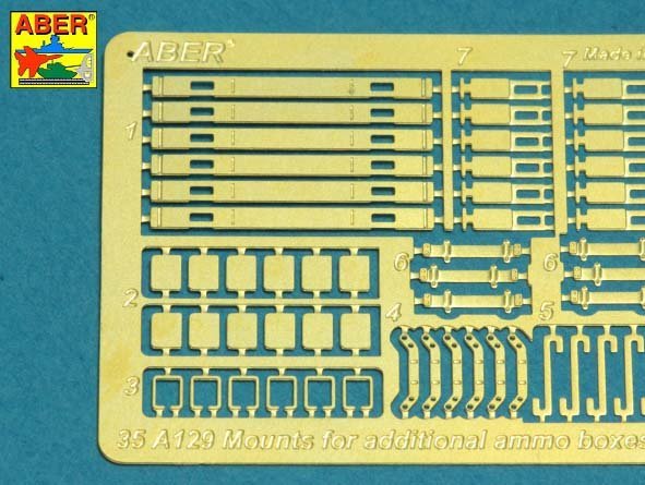 Aber 35A129 Mounts for additional ammunition boxes used on Soviet tanka like: T-54; T-55 or T-62 1/35 – Bild 3