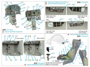 Quinta Studio QD32156 F/A-18D late 3D-Printed &amp;amp; coloured Interior on decal paper (Academy) 1/32 – immagine 12