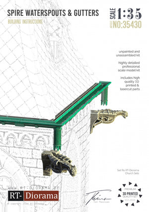 RT-Diorama 35430 Spire Waterspouts &amp;amp; Gutters 1/35 – image 2