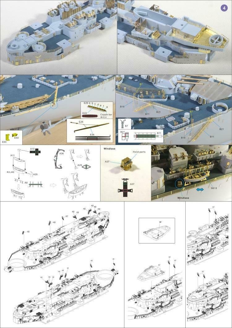Very Fire 350009 Uss missouri (BB-63) Detail Up Set (Very Fire 350903,350909) 1/350 – imagen 4