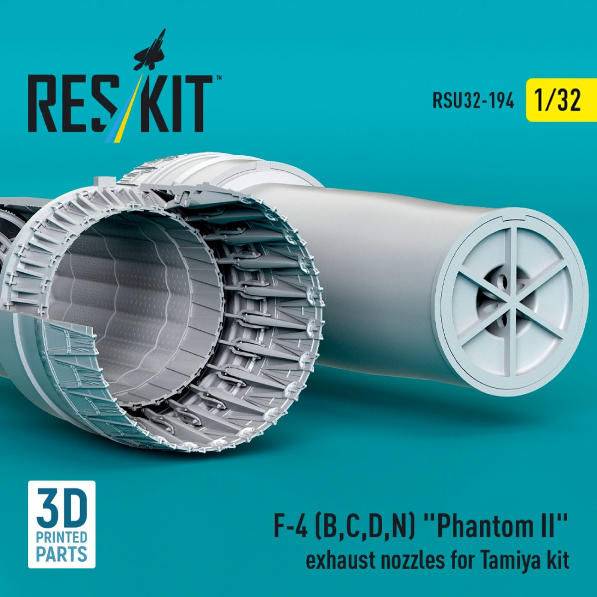 RESKIT RSU32-0194 F-4 (B, C, D, N) &amp;quot;Phantom II&amp;quot; exhaust nozzles for Tamiya kit (3d Printed) 1/32 – imagen 2