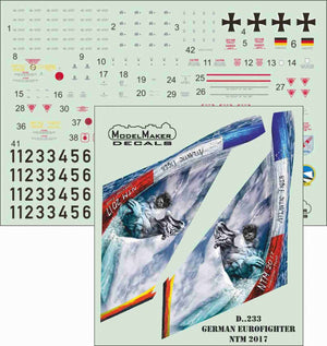 Décalcomanies ModelMaker D48233 Eurofighter allemand OTAN Tiger Meet 2017 1/48 – image 2