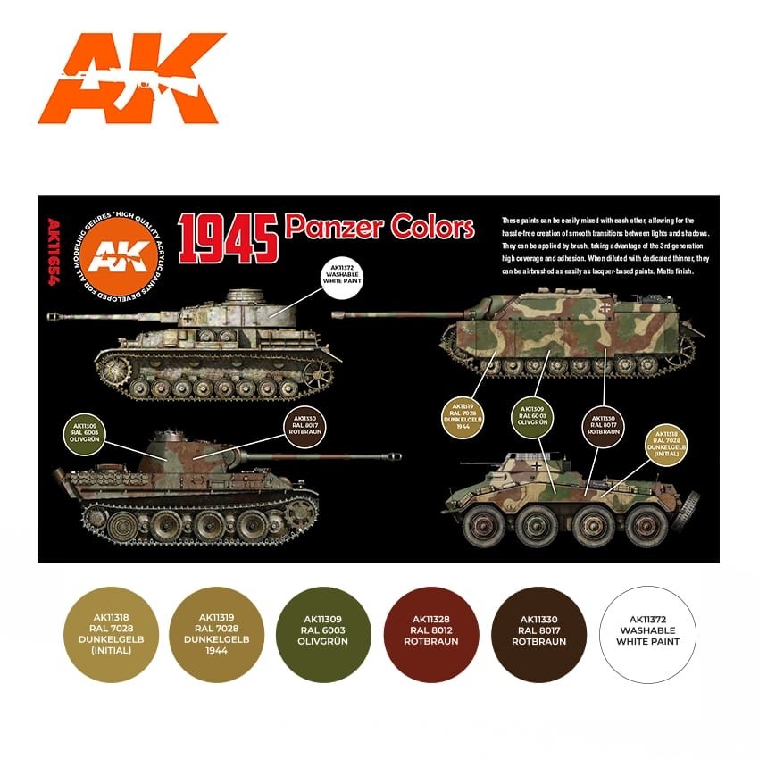 AK Interactive AK11654 3G 1945 PANZER COLORS 6x17 ml – imagen 2