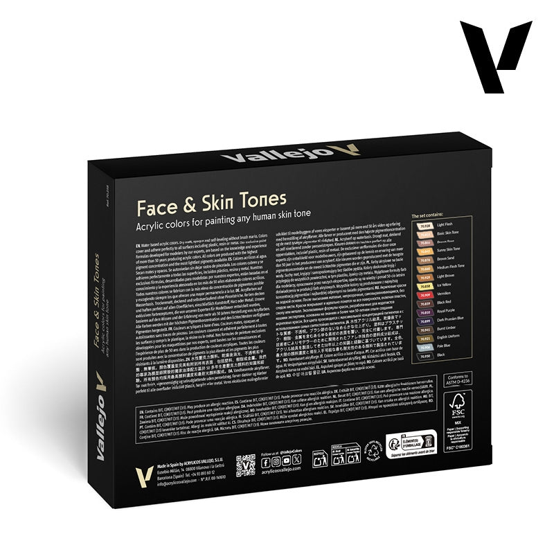 Vallejo 70258 Face &amp;amp; Skin Tones 16x18ml – Bild 4