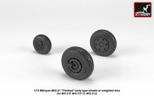 Armory Models AW72048 Mikoyan MiG-21 Fishbed wheels w/ weighted tires, early 1/72 – imagen 3