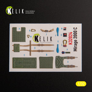 KELIK K32024 Mirage 2000C - interior 3D decals for Kitty Hawk/Zimi models kit 1/32 – zdjęcie 3