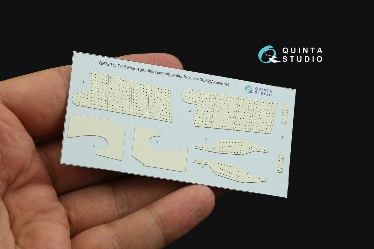 Quinta Studio QP32015 F-16 block 30/32 reinforcement plates (Academy) 1/32 – immagine 2