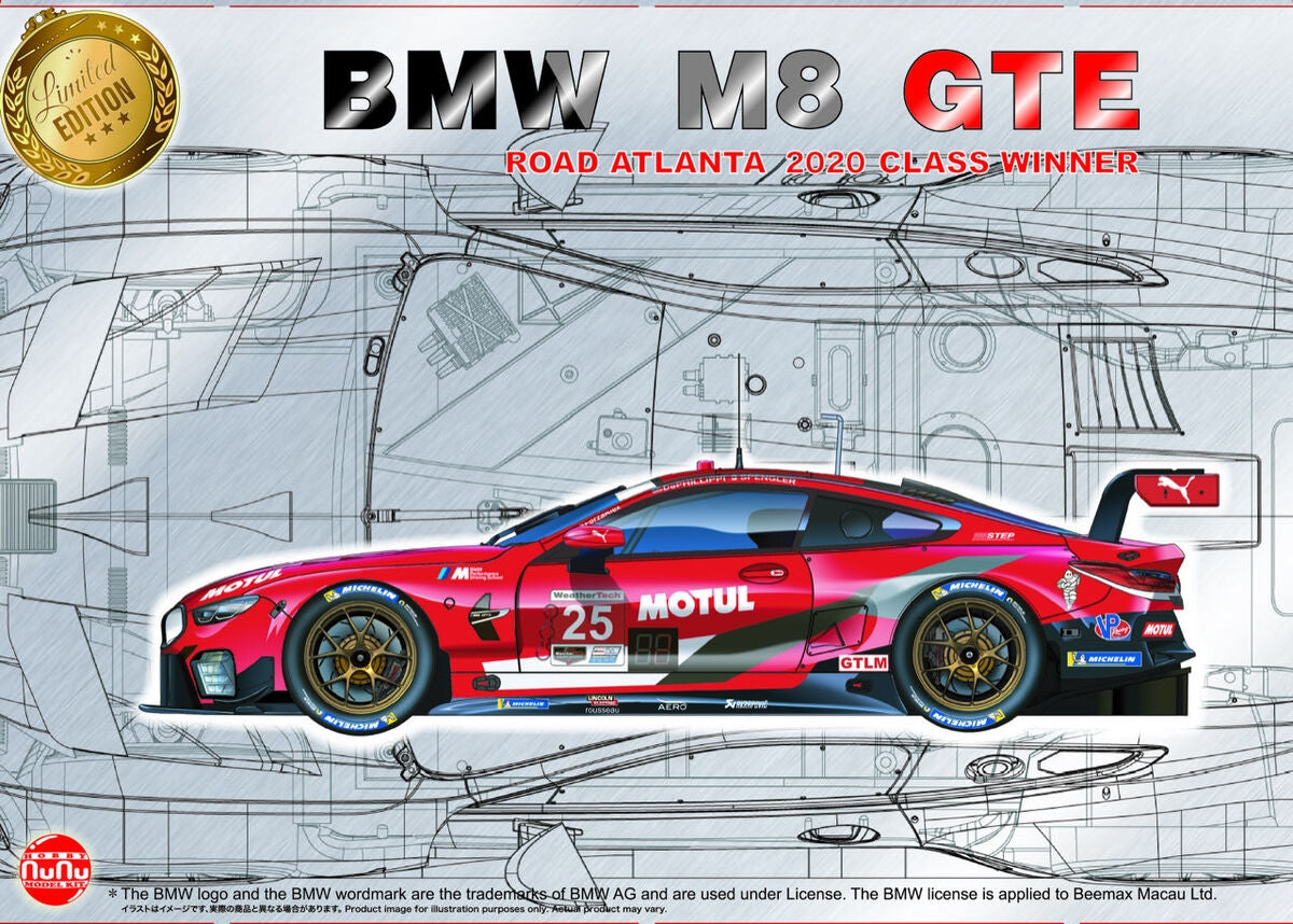 Nunu PN24043 BMW M8 GTE 2020 Vainqueur des 6 Heures de Road Atlanta 1/24