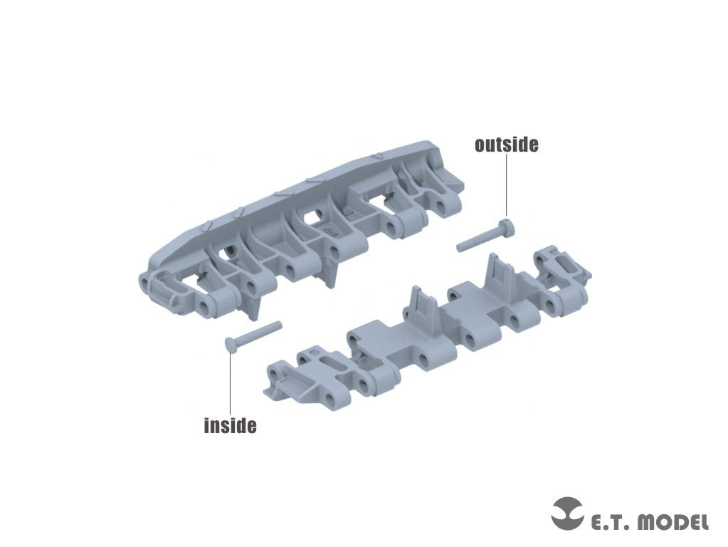 ET Model P35-069 Chenille fonctionnelle simple KingTiger allemand de la Seconde Guerre mondiale (18 dents, version tardive) (Impression 3D) 1/35 – image 2
