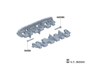ET Model P35-069 Chenille fonctionnelle simple KingTiger allemand de la Seconde Guerre mondiale (18 dents, version tardive) (Impression 3D) 1/35 – image 2
