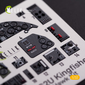 KELIK K32018 OS2U Kingfisher - Interior 3D Decal for Kitty Hawk/Zimi models kit 1/32 – imagen 7