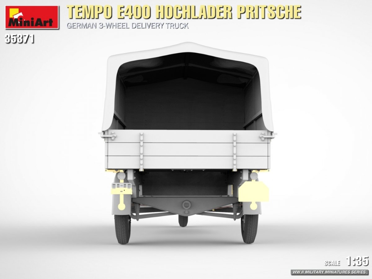 MiniArt 35371 Tempo E400 Hochlader Pritsche German 3-wheel delivery truck 1/35 – imagen 10