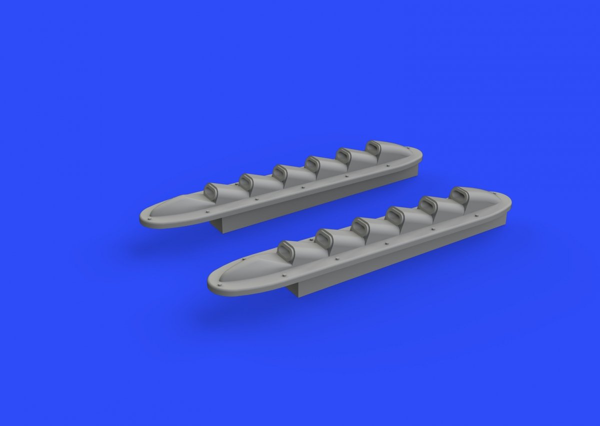 Eduard 648315 Typhoon Mk. I exhaust stacks w/ fairing EDUARD, HASEGAWA 1/48