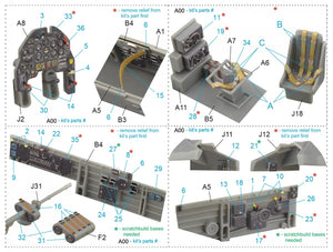 Quinta Studio QD48098 Ju 87B-2/R-2 3D-Printed &amp;amp; coloured Interior on decal paper (Hasegawa) 1/48 – imagen 11