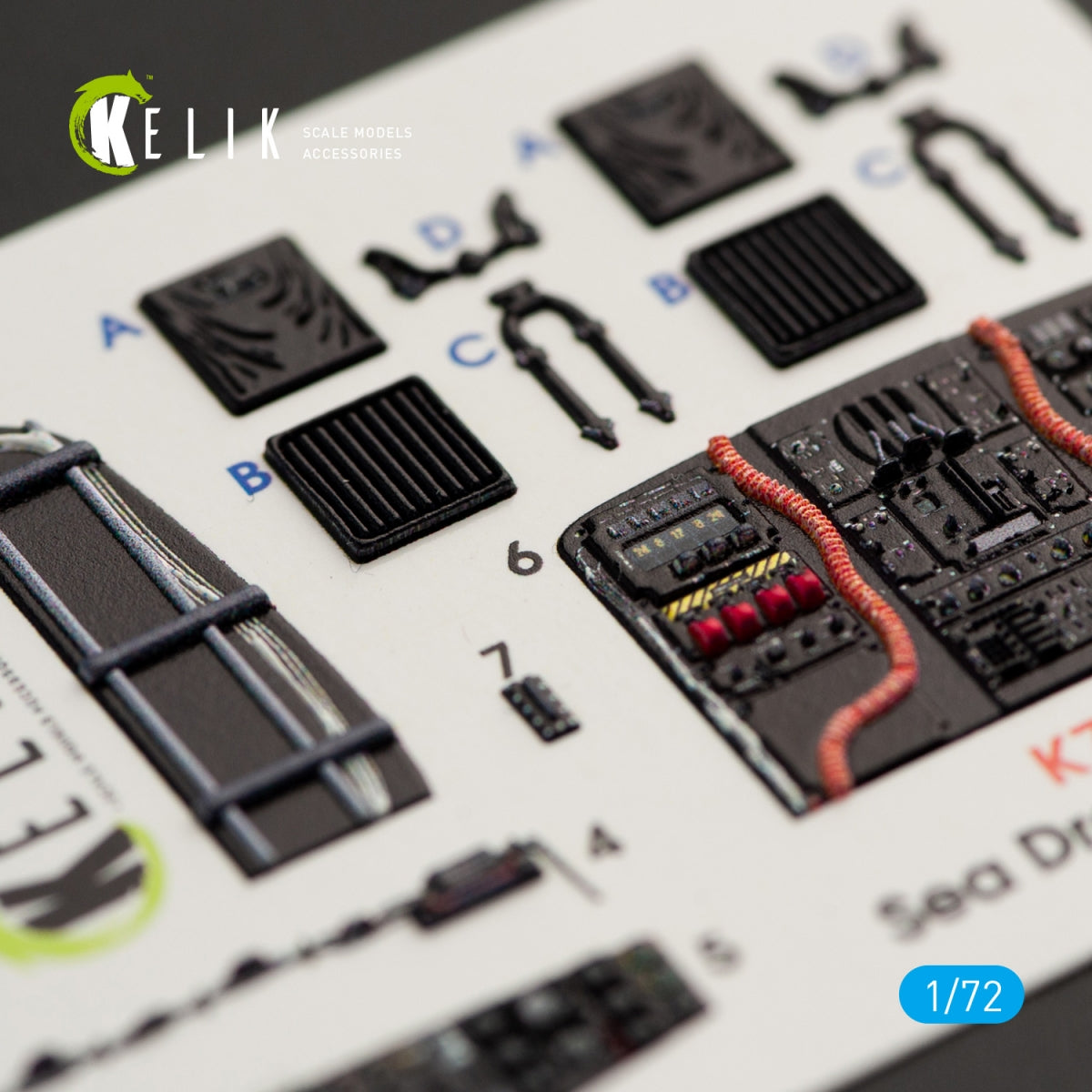 KELIK K72013 MH-53E &amp;quot;SEA DRAGON&amp;quot; INTERIOR 3D DECALS FOR ITALERI KIT 1/72 – immagine 2
