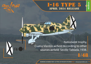 Clear Prop! CP4821 I-16 type 5 (in the sky of Spain early version) STARTER KIT 1/48 – imagen 11