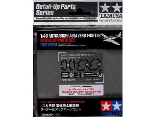 Tamiya 12624 Mitsubishi A6M Zero (Zeke) - Kit de pièces de détail pour chasseur, échelle 1/48