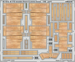 Eduard 491072 B-17G wooden floors &amp;amp; ammo boxes 1/48 HK MODELS