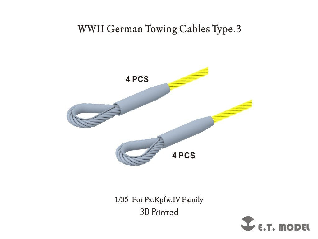 ET Model P35-312 WWII German Towing Cables Type.3 (3D Print) 1/35