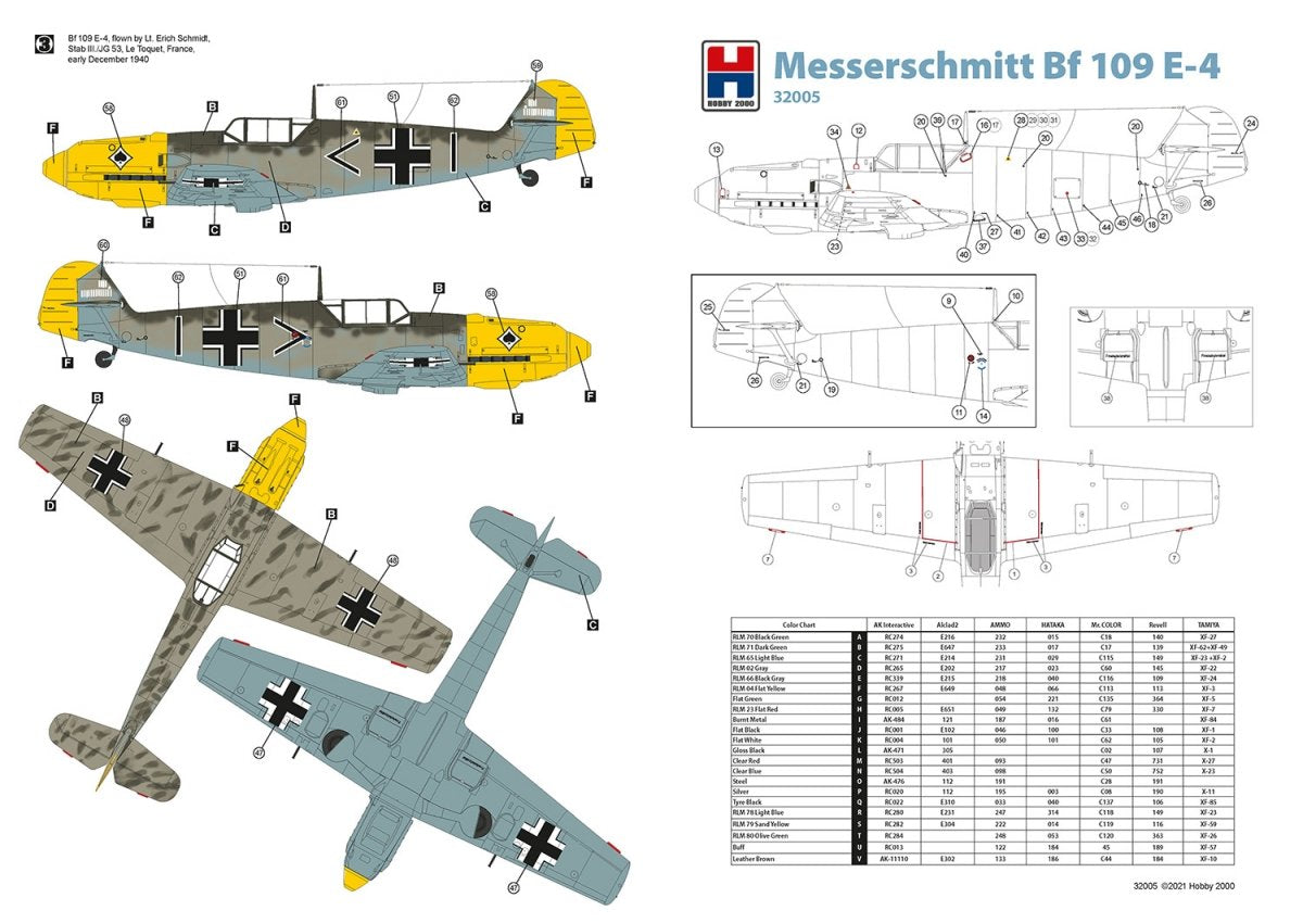 Hobby 2000 32005 Messerschmitt Bf 109 E-4 (DRAGON + CARTOGRAF) 1/32 – image 2