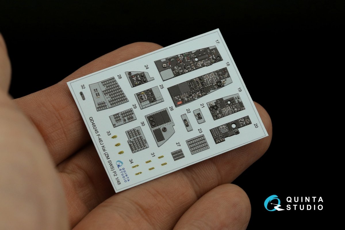Quinta Studio QD48245 F-4EJ Kai 3D-Printed &amp;amp; coloured Interior on decal paper (ZM SWS) 1/48 – Bild 10