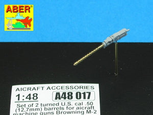 Aber A48 017 Set of 2 cal .50 (12,7mm) standard barrels for U.S. aircraft machine guns Browning M2 1/48 – Bild 5