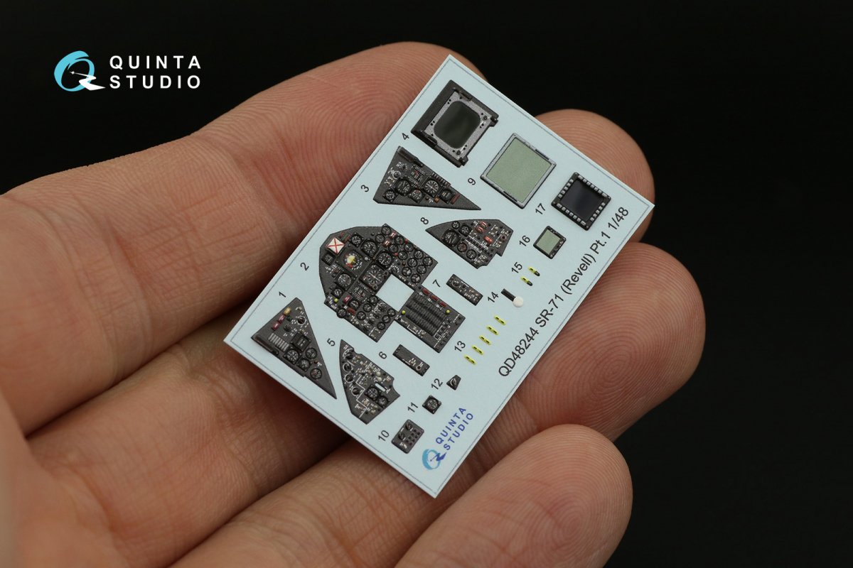 Quinta Studio QD48244 SR-71A 3D-Printed &amp;amp; coloured Interior on decal paper (Revell) 1/48 – imagen 10
