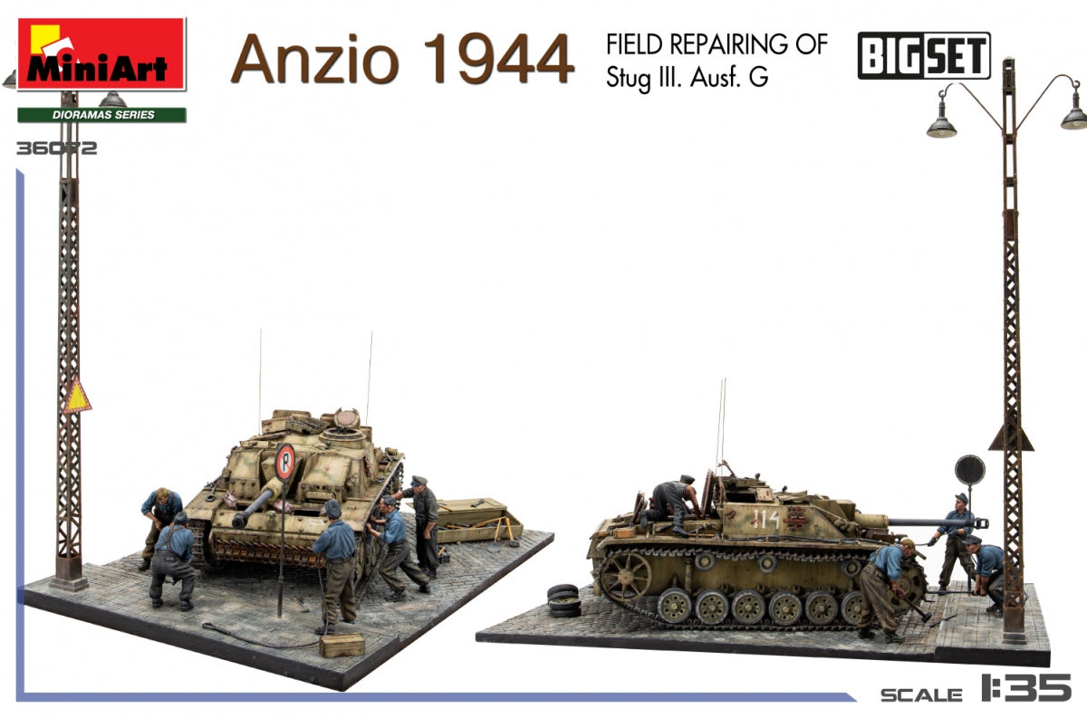 MiniArt 36072 Anzio 1944. Field Repairing of Stug III. Ausf. G. BIG SET 1/35 – imagen 9
