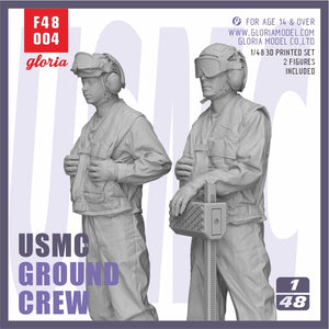Gloria F48004 USMC LHA/LHD Ground Crew 2 figures 1/48 – imagen 2