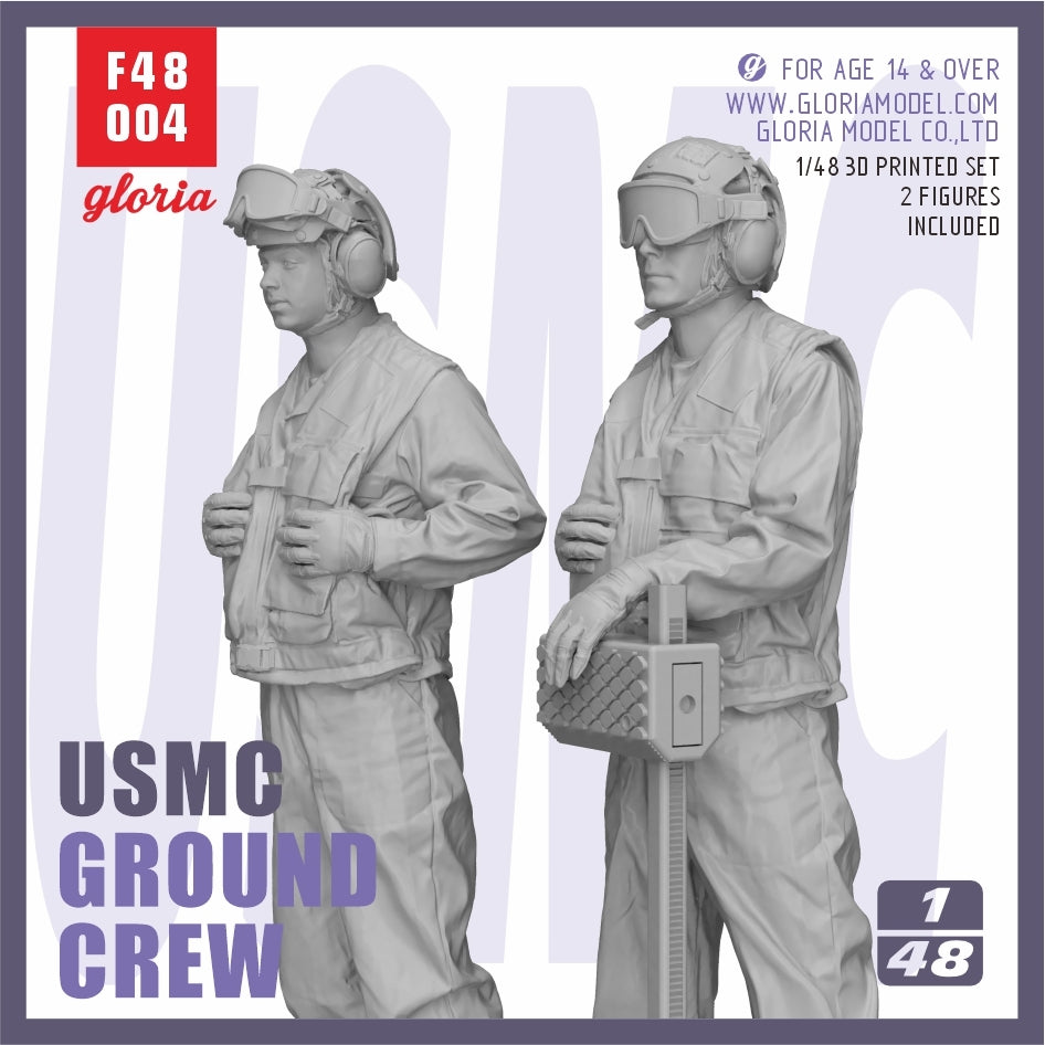 Gloria F48004 USMC LHA/LHD Ground Crew 2 figures 1/48 – imagen 2