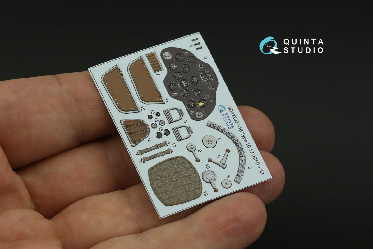 Quinta Studio QD32205 I-16 Type 10/17 3D-Printed coloured Interior on decal paper (ICM) 1/32 – zdjęcie 12