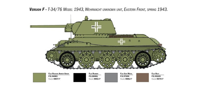 Italeri 6570 T-34/76 mod. 1943 1/35 – imagen 9
