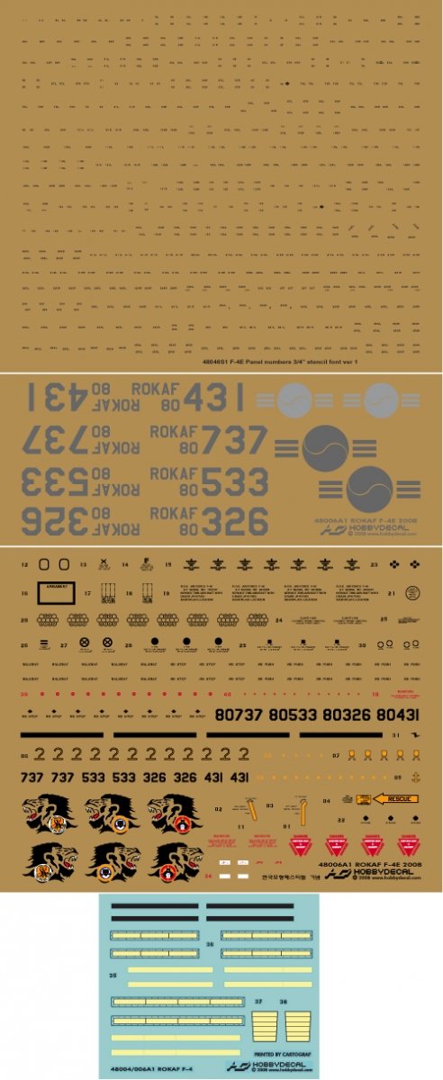 HobbyDecal AL48006V1 ROKAF F-4E 17e FW, 2008 1/48 – image 4