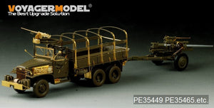 Maquette Voyager PE35449 Seconde Guerre mondiale, canon antichar américain M5 de 3 pouces avec obusier M1 ou de 105 mm, affût M2A1, kit 2 en 1 pour AFV CLUB 35S64 et 35160, échelle 1/35 – image 9